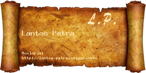 Lantos Petra névjegykártya